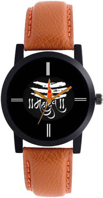 AKAG 4430-BROWN Black Strap Watch - For Men