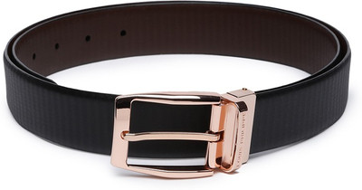 Louis Philippe Men Black Genuine Leather Belt