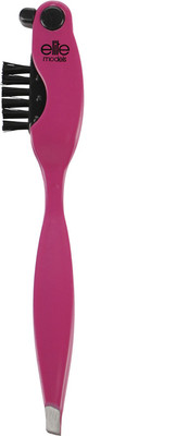 Elite Models Elite Models 2 in 1 Tweezers with Eyebrows Brush(Pack of 1)