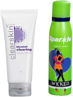 Avon Anew Blemish Clearing Foaming Cleanser (100 g) With one sparkle perfume spray 150 ml(Set of 2)
Avon Anew Blemish Clearing Foaming Cleanser (100 g) With one sparkle perfume spray 150 ml(Set of 2)