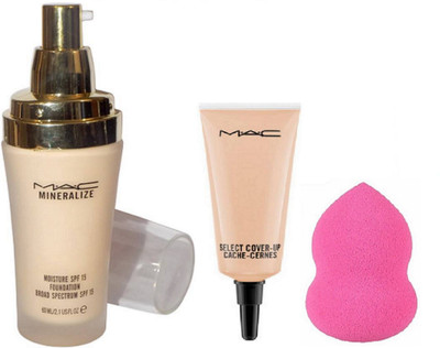 studio Spounge puff, Mac Mineralize Moisture SPF 15 Foundation & Select Cover-Up Cache Cernes Concealer(Set of 3)
studio Spounge puff, Mac Mineralize Moisture SPF 15 Foundation & Select Cover-Up Cache Cernes Concealer(Set of 3)