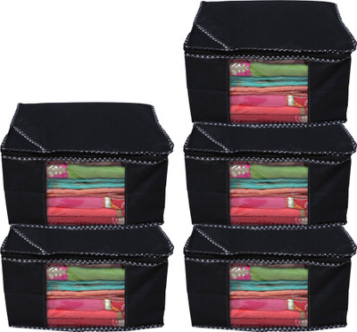 Aadhya Designer Non woven Saree cover/ Saree Bag/ Storage bag Set of 5 Pcs 8 Inches Height (Black)(Black)
Aadhya Designer Non woven Saree cover/ Saree Bag/ Storage bag Set of 5 Pcs 8 Inches Height (Black)(Black)