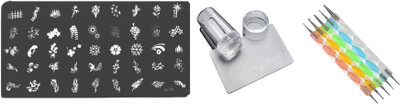 Royalkart Nail Art Stamping Image Design Plate TO-15 With Silicon Stamper And 5 pcs Double-Sided Dotting Tool(Multicolor)
Royalkart Nail Art Stamping Image Design Plate TO-15 With Silicon Stamper And 5 pcs Double-Sided Dotting Tool(Multicolor)