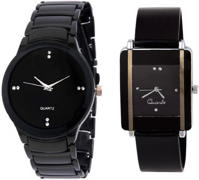 Loretta Unique Multi Shaped Dial All Black Make For Each Other Combo Watch - For Couple
Loretta Unique Multi Shaped Dial All Black Make For Each Other Combo Watch - For Couple