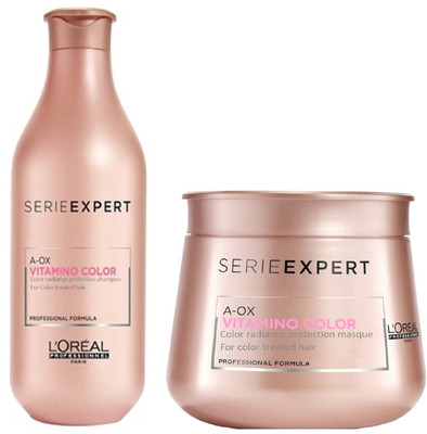 L'Oreal SerieExpert A-Ox Vitamino Colour Shampoo 300ml and masque 250ml set(Set of 2)
L'Oreal SerieExpert A-Ox Vitamino Colour Shampoo 300ml and masque 250ml set(Set of 2)