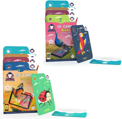 RedChimpz Birds + Insects | Age 3 - 10 | AR/VR Powered Flashcards for Preschoolers | Better Than Regular 3D & 4D Cards | Free iOS and Android App | Gift Pack of 2(Multicolor)
RedChimpz Birds + Insects | Age 3 - 10 | AR/VR Powered Flashcards for Preschoolers | Better Than Regular 3D & 4D Cards | Free iOS and Android App | Gift Pack of 2(Multicolor)