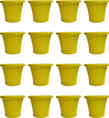 SHOPTICO Flower pot Plant Container Set(Pack of 16, Plastic)