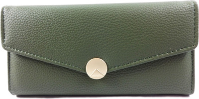 SB Women Casual Green Artificial Leather Wallet(4 Card Slots)
