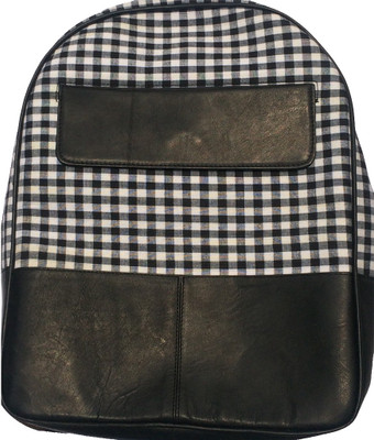 Papercup Black and White Check Backpack(Black, 35 inch)