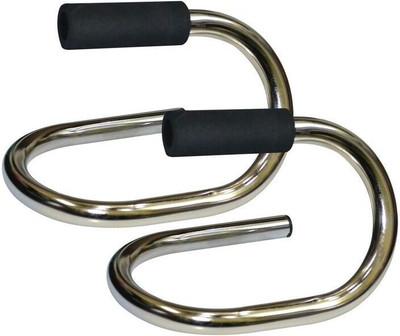 KRX Professional Chrome Plated Heavy Duty Push-up Bar(Silver)