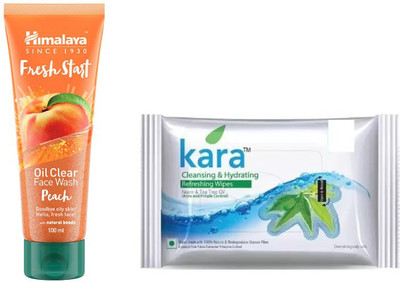 Himalaya oil clear peach face wash, cleansing and hydrating refreshing wipes(Set of 2)
Himalaya oil clear peach face wash, cleansing and hydrating refreshing wipes(Set of 2)