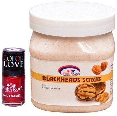 Pink Root Bleackheads Scrub 500ml, Nail Paint 15ml(Set of 2)