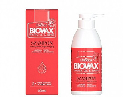 LBiotica Biovax Natural Shampoo Mango Opuntia Oil(400 ml)