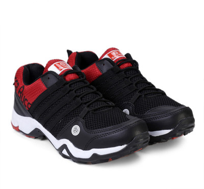 Bacca Bucci Walking Shoes For Men(Black, Red