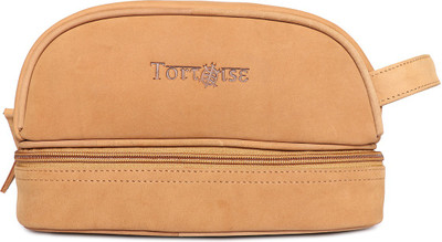 Tortoise Cosmetic Pouch(Tan), Camel brown