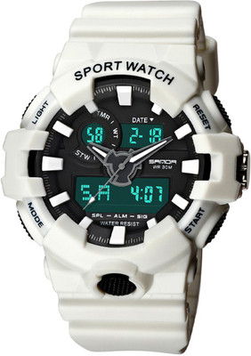 Sanda SD-799 White Infinity Shock Watch - For Men