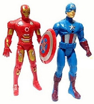 fedexo Combo Of 2 Avengers Action Figure Toy For Kids. (Captain America- Iron Man) with weapons Twist and Move Avengers Age of Ultron Action Figure 19cms with LED light fuction(Multicolor)
fedexo Combo Of 2 Avengers Action Figure Toy For Kids. (Captain America- Iron Man) with weapons Twist and Move Avengers Age of Ultron Action Figure 19cms with LED light fuction(Multicolor)