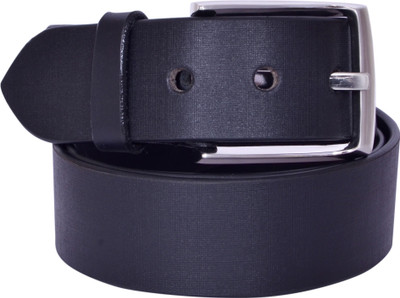 Raj Men Black Genuine Leather Belt