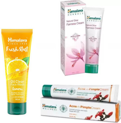 Himalaya oil clear lemon face wash, natural glow fairness cream, acne-n pimple cream(Set of 3)
Himalaya oil clear lemon face wash, natural glow fairness cream, acne-n pimple cream(Set of 3)