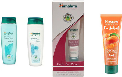 Himalaya Refreshing & Clarifying Toner, Refreshing Cleansing Milk, Under Eye Cream, Fresh Start Oil Clear peach Face Wash(Set of 4)
Himalaya Refreshing & Clarifying Toner, Refreshing Cleansing Milk, Under Eye Cream, Fresh Start Oil Clear peach Face Wash(Set of 4)