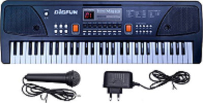 KIDLAND BigFun 61 keys Electronic Piano Keyboard with LED Display & Microphone (Black)(Black)