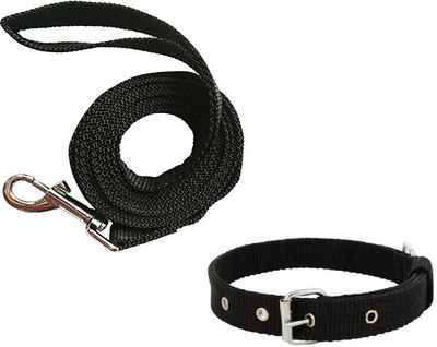 Furious3D Dog Collar & Leash(, Black