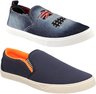 Pexlo Combo pack of 2 Men's Casual Shoes (Loafers and Moccasins Shoes) Loafers For Men(Blue