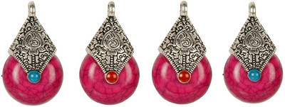 GOELX Antique German Silver Pendant/Earring Charms for Necklace & Earring Making - Ready to Use - Pink
GOELX Antique German Silver Pendant/Earring Charms for Necklace & Earring Making - Ready to Use - Pink