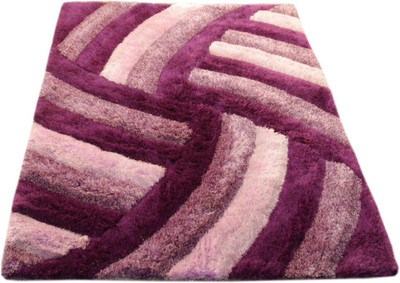 Presto Purple Polyester Carpet(90 cm X 150 cm)