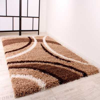 Presto Beige Polyester Carpet(150 cm X 210 cm)