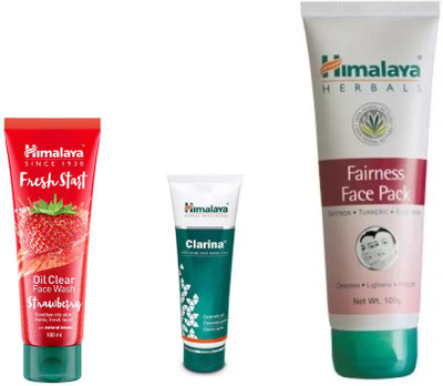 Himalaya fresh start oil clear strawberry face wash, clarina anti acne face mask, fairness face pack(Set of 3)
Himalaya fresh start oil clear strawberry face wash, clarina anti acne face mask, fairness face pack(Set of 3)