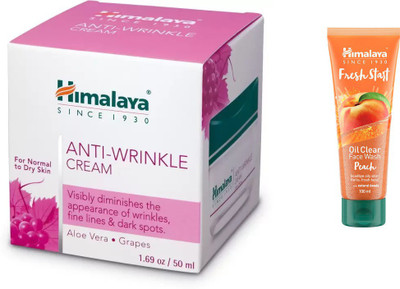 Himalaya anti wrinkle cream, Fresh Start Oil Clear peach Face Wash(Set of 2)