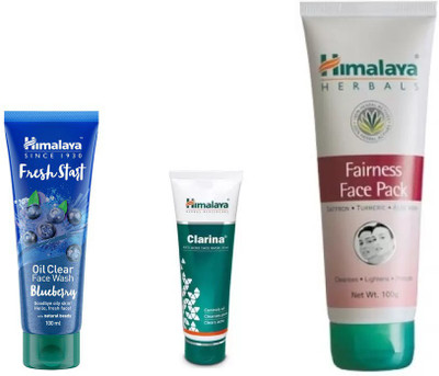 Himalaya fresh start oil clear blueberry face wash, clarina anti acne face mask, fairness face pack(Set of 3)
Himalaya fresh start oil clear blueberry face wash, clarina anti acne face mask, fairness face pack(Set of 3)