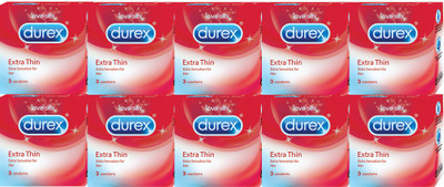 Durex Extra Thin Condom(Set of 10, 30S)