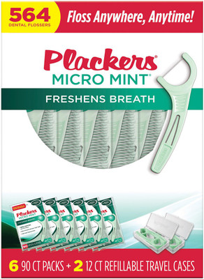 Placker Micro Mint Flossers, 90 count 6 Pack + 2 Travel Pack 12 Count(Pack of 92)
Placker Micro Mint Flossers, 90 count 6 Pack + 2 Travel Pack 12 Count(Pack of 92)