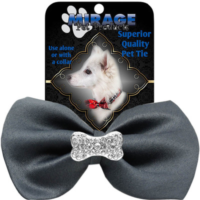 Mirage Pet Products Bow for Dog(Grey