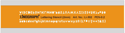 LINOGRAPH Li-2,4,6,8 mm Lettering Stencil(Pack of 4, Lettering Stencils)