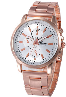 Geneva Bold & Beautiful White Dial Watch - For Women