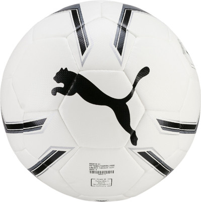 Puma Pro Training 2 Hybrid Football - Size: (Pack of 1, Black, White, White- black-silver