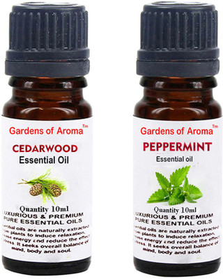 Gardens Of Aroma Cedarwood Essential Oil And Peppermint Essential Oil(20 ml)