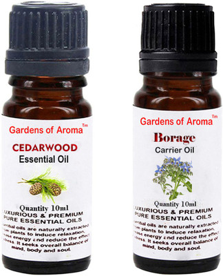 Gardens Of Aroma Cedarwood Essential Oil And Borage Carrier Oil(20 ml)