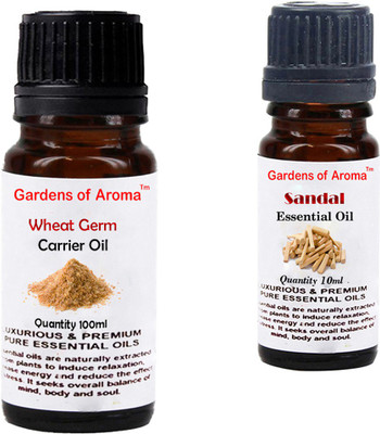 Gardens Of Aroma Wheat germ Carrier Oil And Sandal Essential Oil(110 ml)
