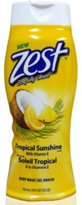 Zest BODY WASH TROPICAL SUNSHINE 18 OZ(532 ml)