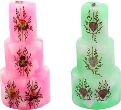 Stately 3 Steps With Natural Leaves Design Color 2 Piece Set Candle(Green, Pack of 2)
Stately 3 Steps With Natural Leaves Design Color 2 Piece Set Candle(Green, Pack of 2)