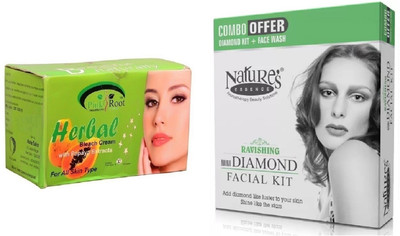 Pink Root Herbal Bleach 250g and Nature's Essence Ravishing Mini Diamond Facial Kit 52g + 60ml(Set of 2)
Pink Root Herbal Bleach 250g and Nature's Essence Ravishing Mini Diamond Facial Kit 52g + 60ml(Set of 2)