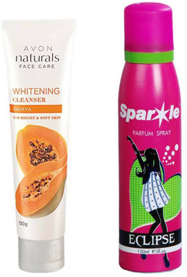 Avon Anew Naturals Papaya Cleanser (100 g) With one sparkle perfume spray 150 ml(Set of 2)
Avon Anew Naturals Papaya Cleanser (100 g) With one sparkle perfume spray 150 ml(Set of 2)