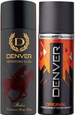 Denver Sporting Club New Rider , Original Deodorant Body Spray - For Men(315 ml, Pack of 2)
Denver Sporting Club New Rider , Original Deodorant Body Spray - For Men(315 ml, Pack of 2)