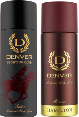 Denver Sporting Club New Rider , Honour Deodorant Body Spray - For Men(330 ml, Pack of 2)
Denver Sporting Club New Rider , Honour Deodorant Body Spray - For Men(330 ml, Pack of 2)