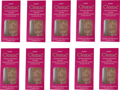 Elegant CLOZAC FACE WASH PACK OF 10*60ML ( Anti Acne & Anti Bacterial & Anti Pimples) Face Wash(600 ml)
Elegant CLOZAC FACE WASH PACK OF 10*60ML ( Anti Acne & Anti Bacterial & Anti Pimples) Face Wash(600 ml)
