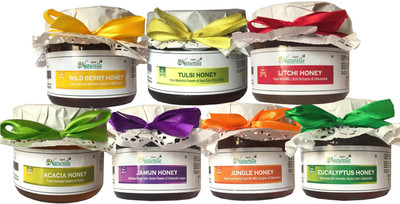 Farm Naturelle (Pack of 7x400Gms) Forest Flower Honey/Jungle Honey, Tulsi Flower Honey, Jamun Flower Forest Honey, Acacia Honey, Litchi Honey, Wild Berry/Sidr Forest Honey, Eucalyptus Honey Combo(7)
Farm Naturelle (Pack of 7x400Gms) Forest Flower Honey/Jungle Honey, Tulsi Flower Honey, Jamun Flower Forest Honey, Acacia Honey, Litchi Honey, Wild Berry/Sidr Forest Honey, Eucalyptus Honey Combo(7)
